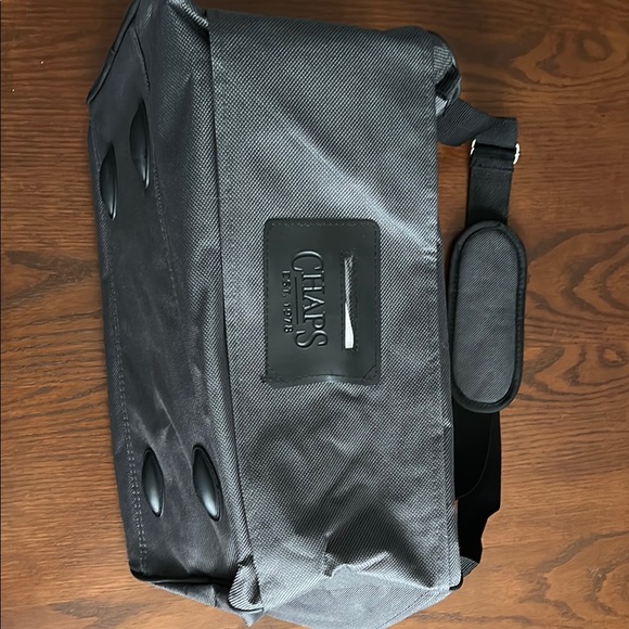 Chaps Black Duffel Canvas Bag - Picture 3 of 10